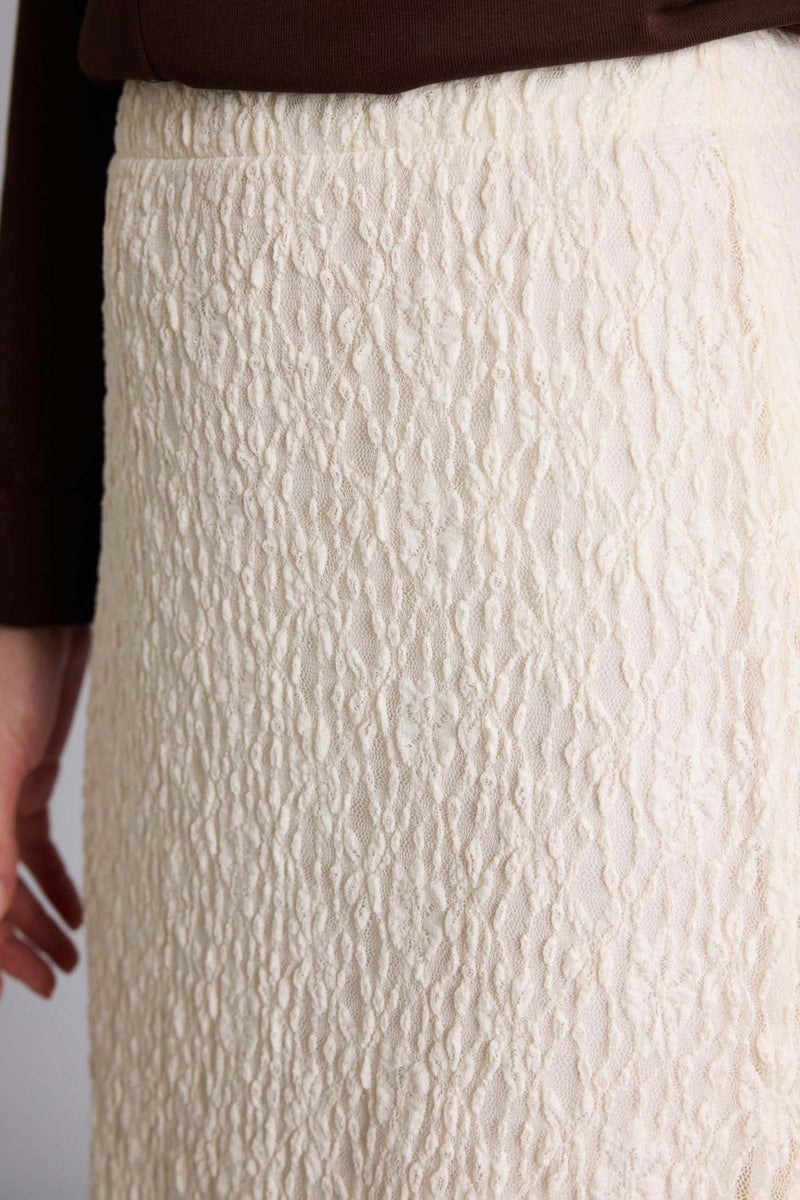 ديفاكتو جيبة تريكو ميدي دانتيل بقصة A - Image 4